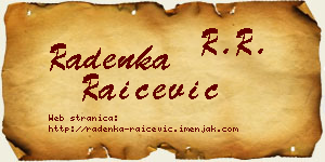 Radenka Raičević vizit kartica